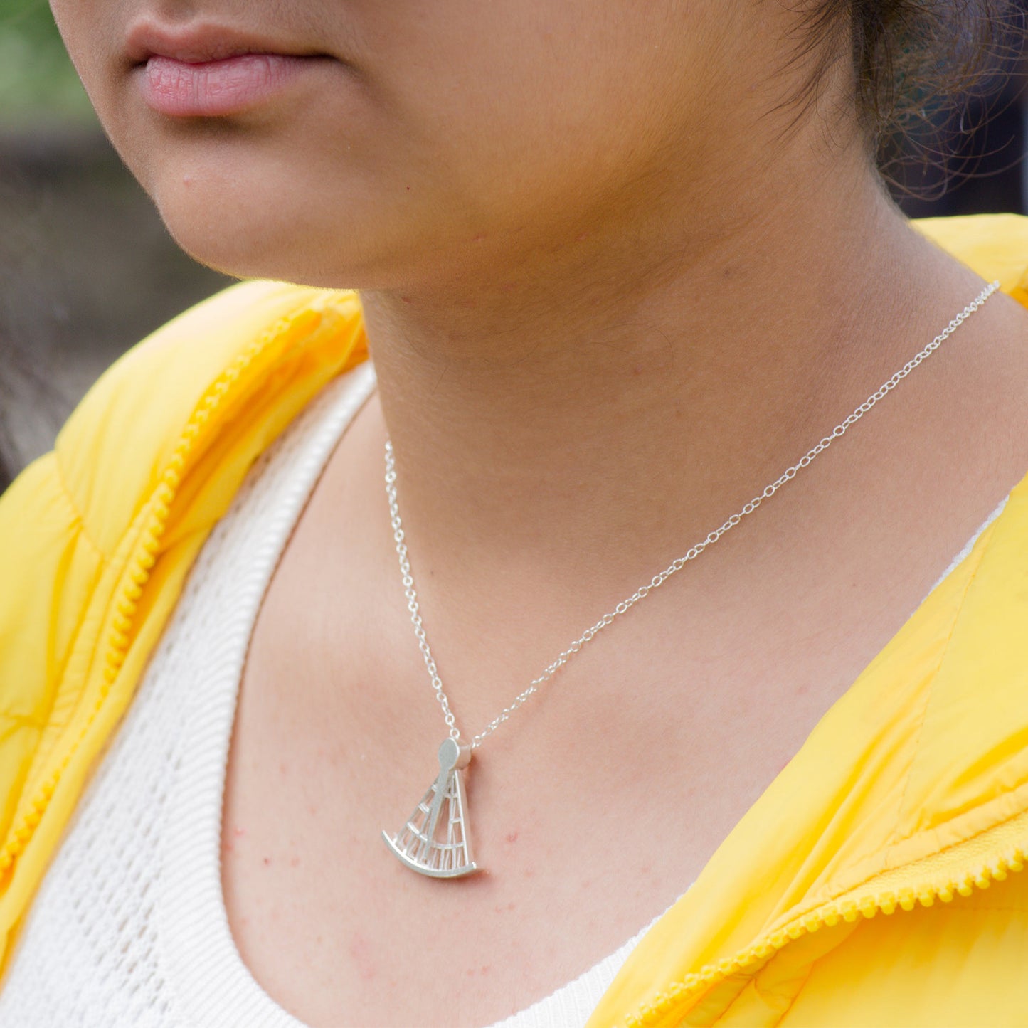 Calton Hill Edinburgh Scotland City Observatory Collective Matter x Panel Sextant Necklace Rachel Adams with Elizabeth Campbell Sterling Silver