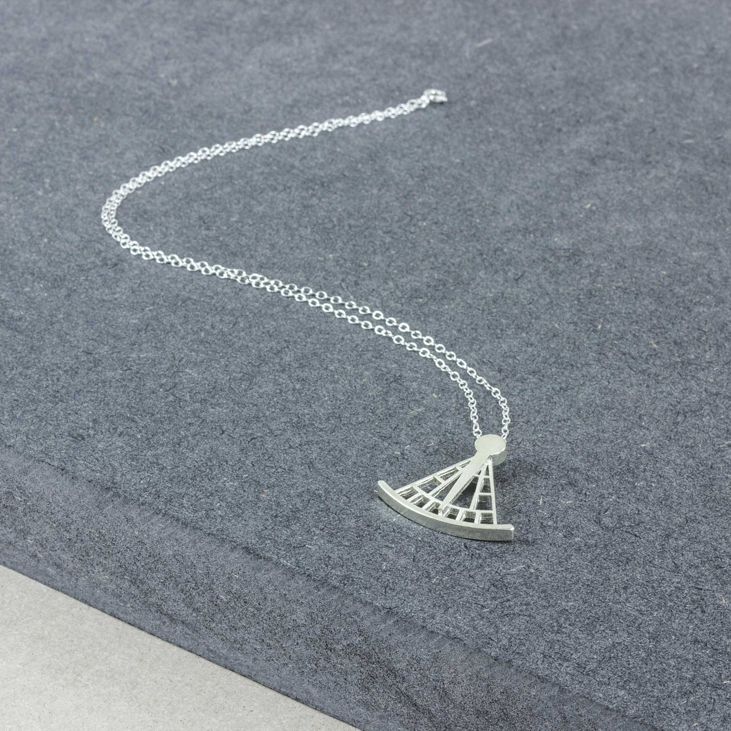 Calton Hill Edinburgh Scotland City Observatory Collective Matter x Panel Sextant Necklace Rachel Adams with Elizabeth Campbell Sterling Silver
