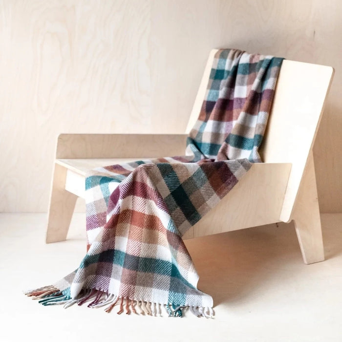 Tartan Blanket Co. Recycled Wool Knee Blanket - Forest Herringbone Check