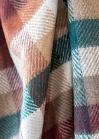 Tartan Blanket Co. Recycled Wool Knee Blanket - Forest Herringbone Check