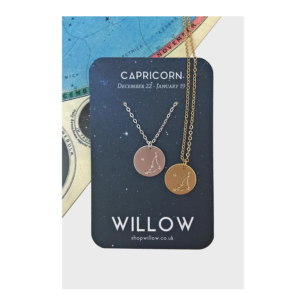 Willow Constellation Coin Necklace - Capricorn