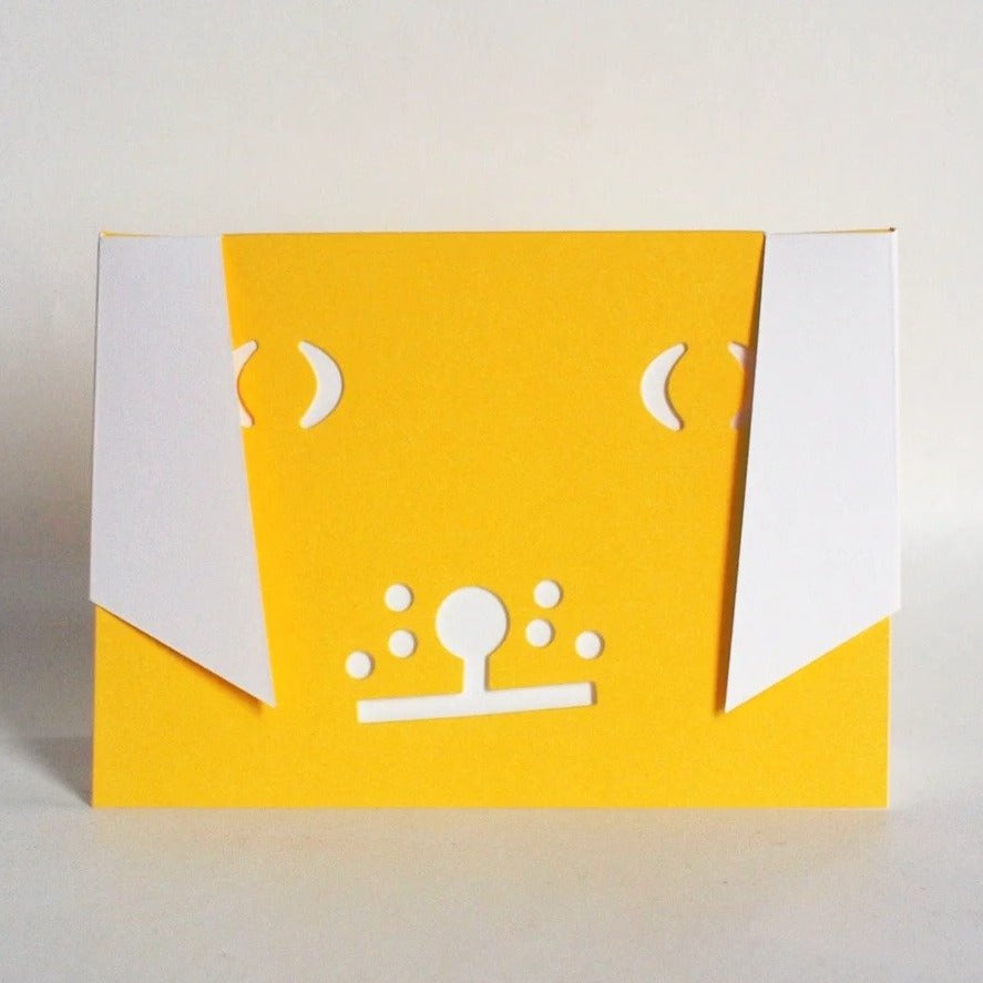 Cut and Make Yellow Dog Greetings Card CM0007