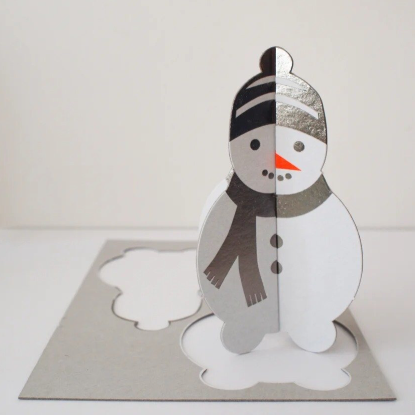 Cut and Make Pop Out Snowman Greetings Card