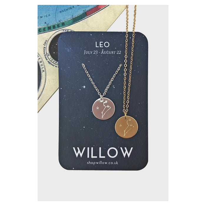 Willow Constellation Coin Necklace - Leo