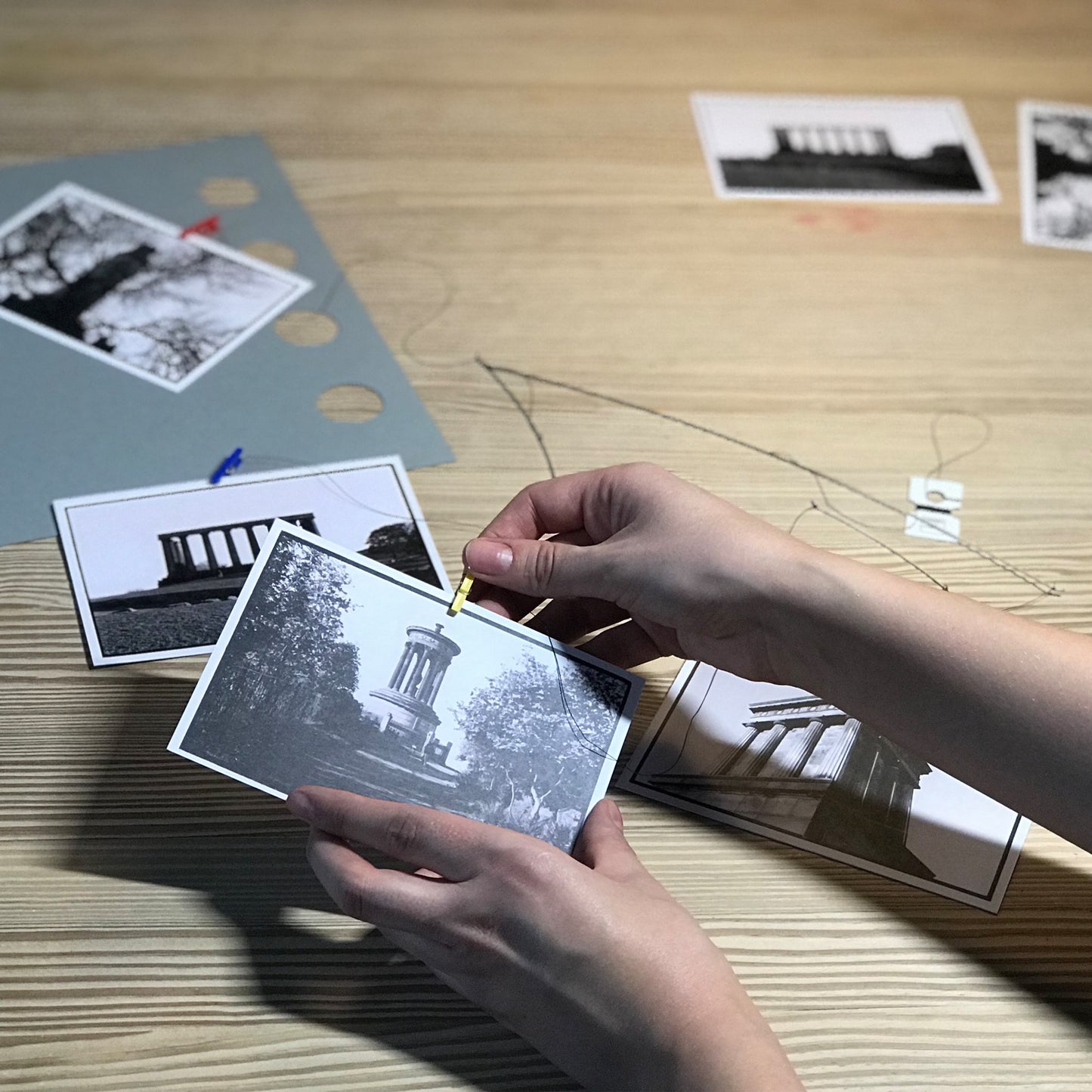Calton Hill Edinburgh Scotland Collective Matter x Panel Monuments Hanging Mobile Alan Dimmick with Flensted Mobiles Postcards Denmark