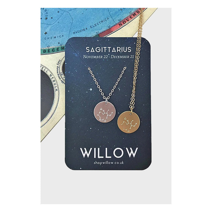 Willow Constellation Coin Necklace - Sagittarius