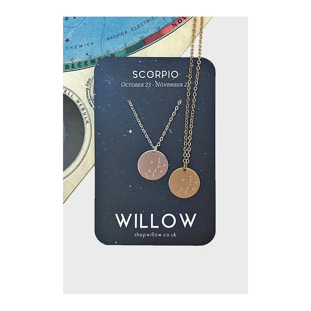 Willow Constellation Coin Necklace - Scorpio