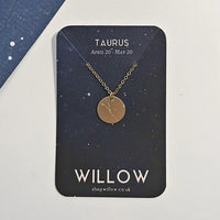 Willow Constellation Coin Necklace - Taurus